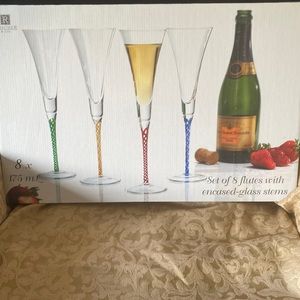TWO boxes of 8 Champagne Glasses - 16 total!